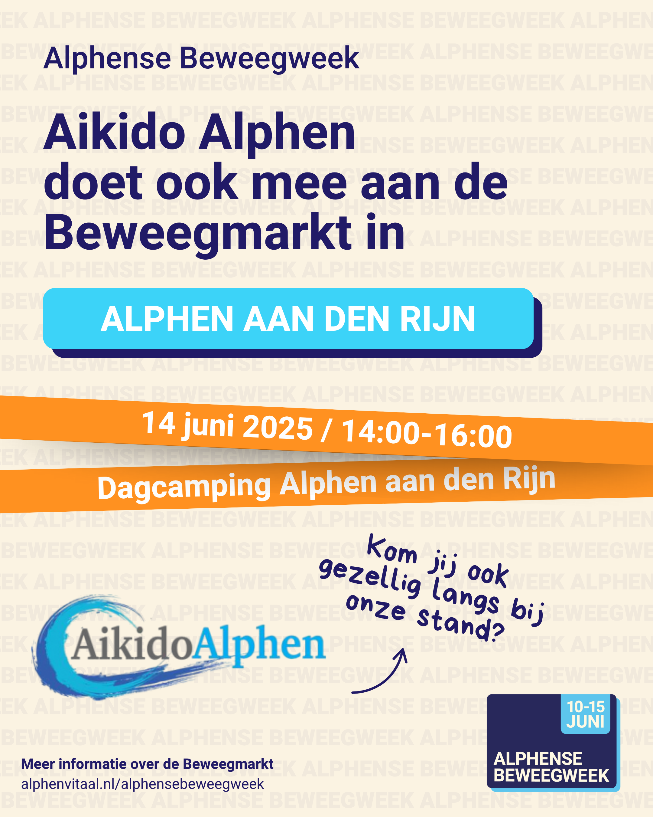 Aikido Alphen bij de Beweegmarkt!
